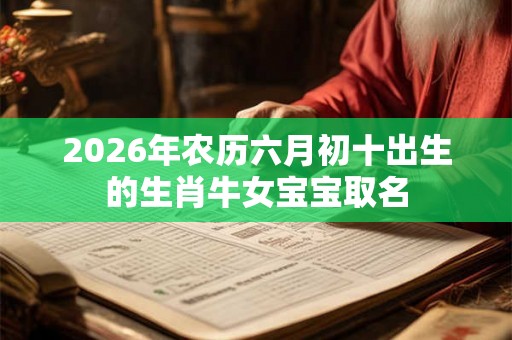 2026年农历六月初十出生的生肖牛女宝宝取名