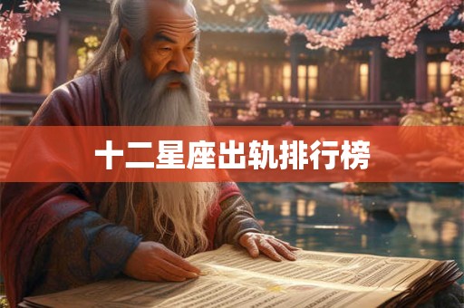 十二星座出轨排行榜