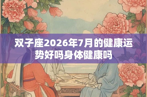 双子座2026年7月的健康运势好吗身体健康吗