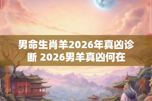男命生肖羊2026年真凶诊断 2026男羊真凶何在
