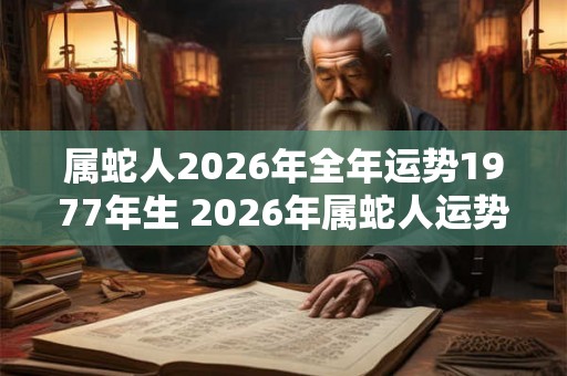 属蛇人2026年全年运势1977年生 2026年属蛇人运势如何