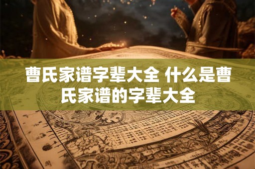 曹氏家谱字辈大全 什么是曹氏家谱的字辈大全