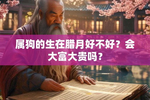属狗的生在腊月好不好？会大富大贵吗？