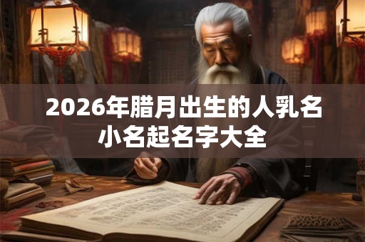 2026年腊月出生的人乳名小名起名字大全