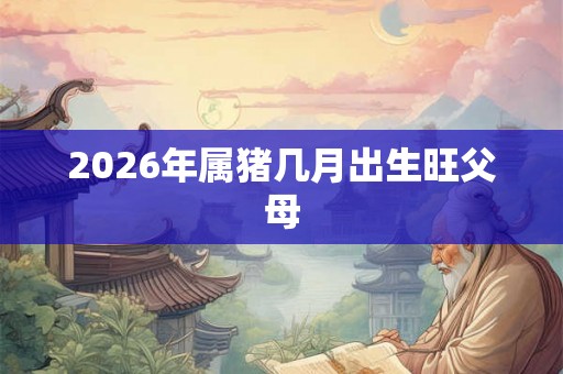 2026年属猪几月出生旺父母 2026年属猪几月出生旺父母