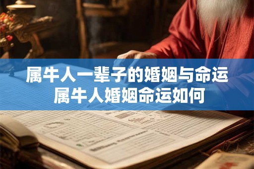 属牛人一辈子的婚姻与命运 属牛人婚姻命运如何 属牛人一辈子的婚姻与命运 属牛人婚姻命运如何