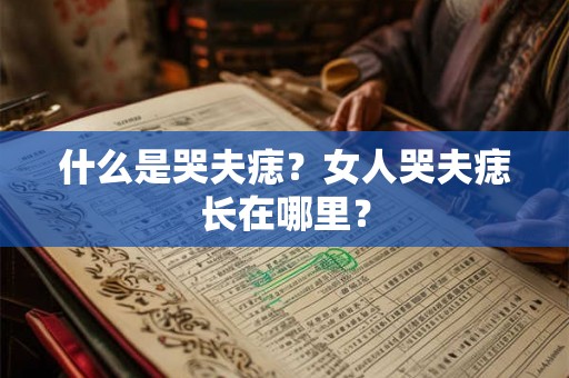 什么是哭夫痣？女人哭夫痣长在哪里？