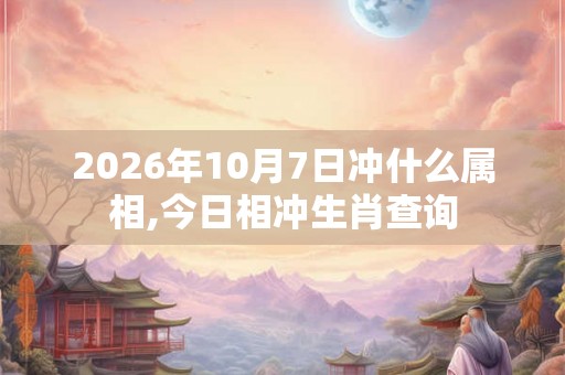 2026年10月7日冲什么属相,今日相冲生肖查询 2026年10月7日冲什么属相,今日相冲生肖查询