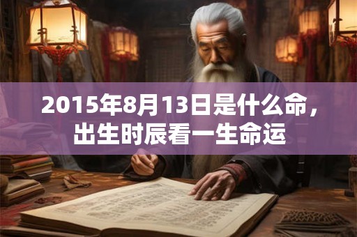 2015年8月13日是什么命，出生时辰看一生命运