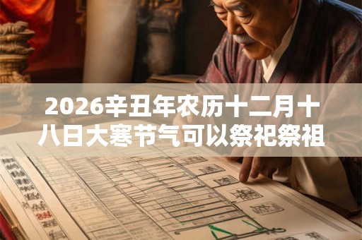 2026辛丑年农历十二月十八日大寒节气可以祭祀祭祖吗？
