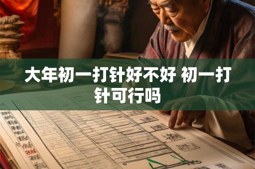 大年初一打针好不好 初一打针可行吗