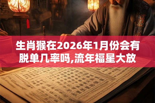 生肖猴在2026年1月份会有脱单几率吗,流年福星大放异彩