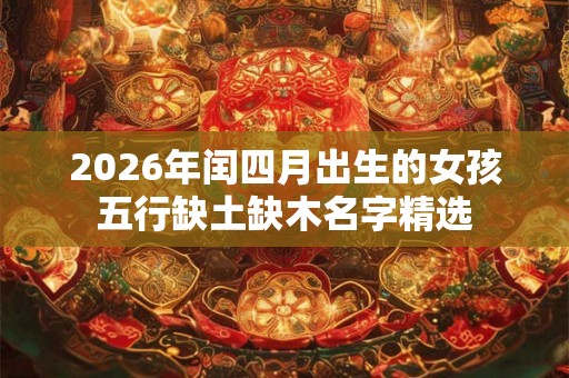 2026年闰四月出生的女孩五行缺土缺木名字精选