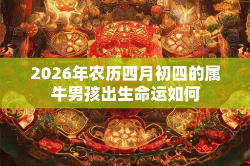 2026年农历四月初四的属牛男孩出生命运如何