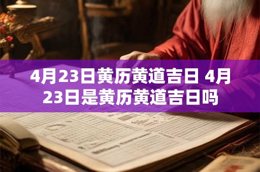 4月23日黄历黄道吉日 4月23日是黄历黄道吉日吗