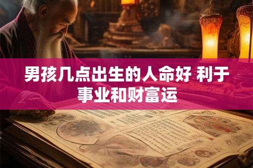男孩几点出生的人命好 利于事业和财富运