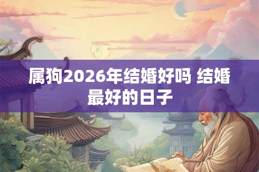 属狗2026年结婚好吗 结婚最好的日子