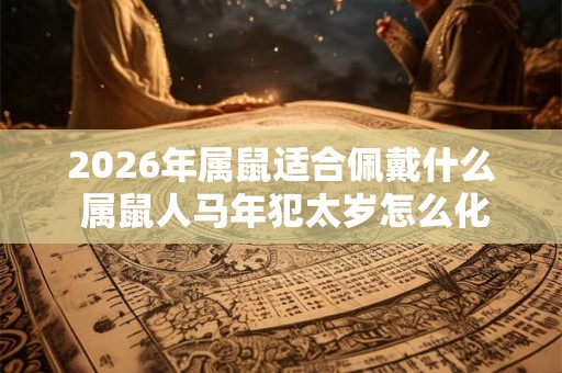2026年属鼠适合佩戴什么 属鼠人马年犯太岁怎么化解
