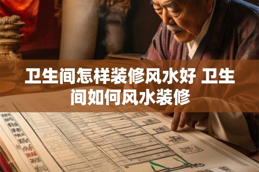 卫生间怎样装修风水好 卫生间如何风水装修