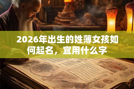 2026年出生的姓薄女孩如何起名，宜用什么字