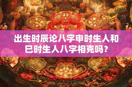 出生时辰论八字申时生人和巳时生人八字相克吗？