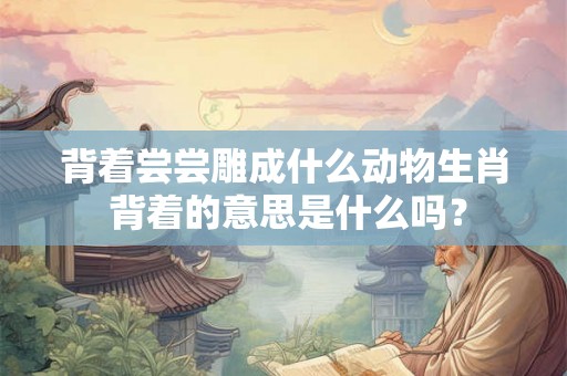 背着尝尝雕成什么动物生肖 背着的意思是什么吗？