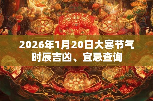 2026年1月20日大寒节气时辰吉凶、宜忌查询