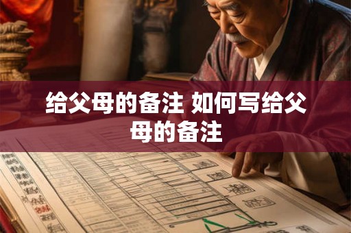 给父母的备注 如何写给父母的备注