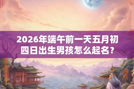 2026年端午前一天五月初四日出生男孩怎么起名? 2026年端午前一天五月初四日出生男孩怎么起名?