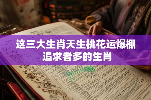 这三大生肖天生桃花运爆棚 追求者多的生肖 这三大生肖天生桃花运爆棚 追求者多的生肖