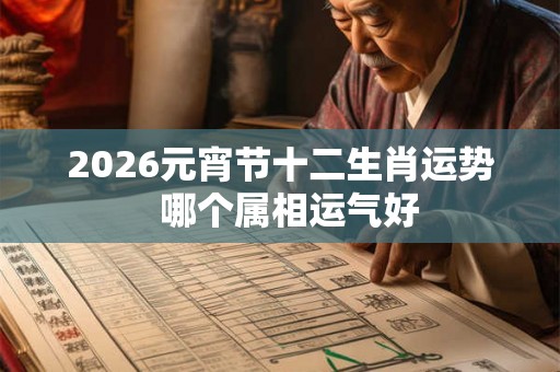 2026元宵节十二生肖运势 哪个属相运气好 2026元宵节十二生肖运势 哪个属相运气好