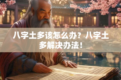 八字土多该怎么办？八字土多解决办法！