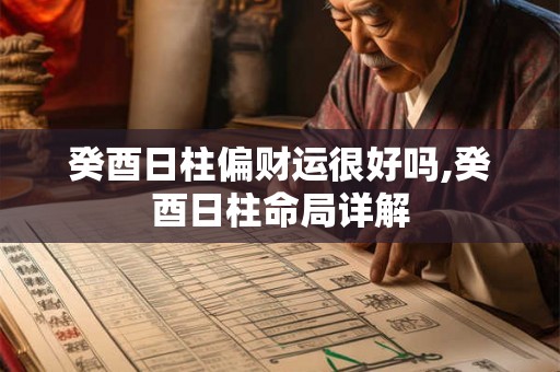 癸酉日柱偏财运很好吗,癸酉日柱命局详解