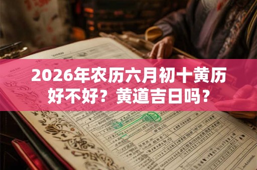 2026年农历六月初十黄历好不好?黄道吉日吗? 2026年农历六月初十黄历好不好?黄道吉日吗?