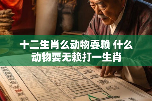 十二生肖么动物耍赖 什么动物耍无赖打一生肖