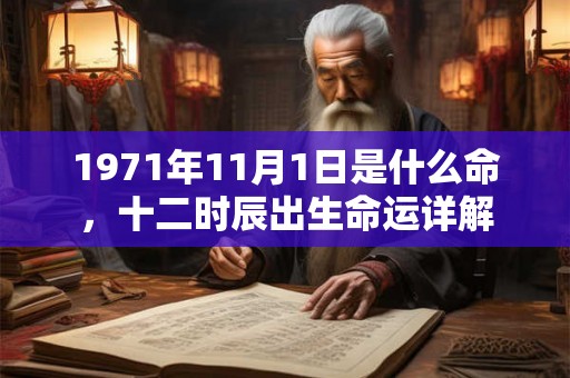 1971年11月1日是什么命，十二时辰出生命运详解