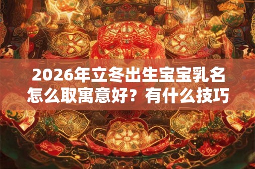 2026年立冬出生宝宝乳名怎么取寓意好？有什么技巧？