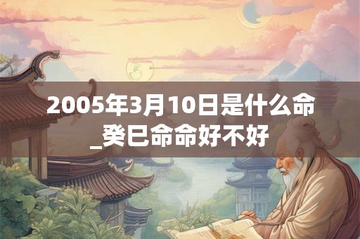 2005年3月10日是什么命_癸巳命命好不好