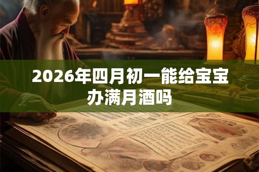 2026年四月初一能给宝宝办满月酒吗