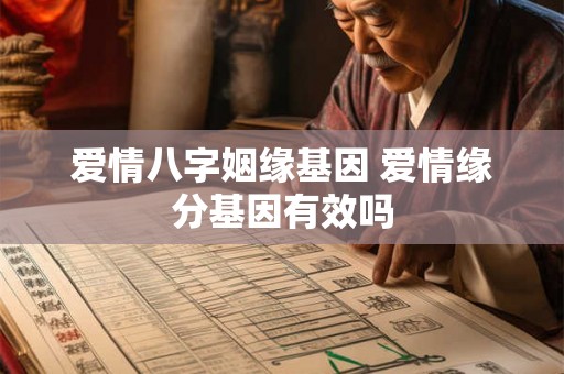 爱情八字姻缘基因 爱情缘分基因有效吗 爱情八字姻缘基因 爱情缘分基因有效吗