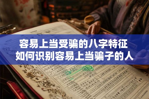 容易上当受骗的八字特征 如何识别容易上当骗子的人