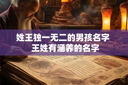 姓王独一无二的男孩名字  王姓有涵养的名字