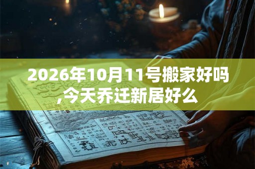 2026年10月11号搬家好吗,今天乔迁新居好么