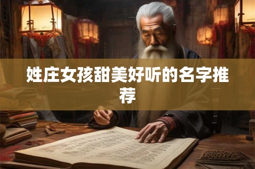 姓庄女孩甜美好听的名字推荐