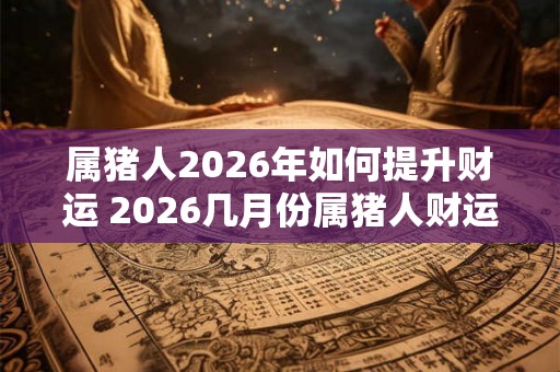 属猪人2026年如何提升财运 2026几月份属猪人财运最差