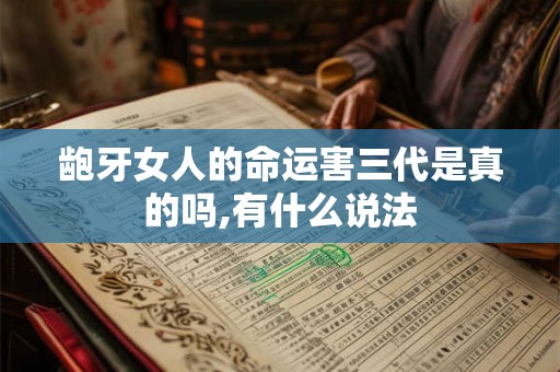 龅牙女人的命运害三代是真的吗,有什么说法