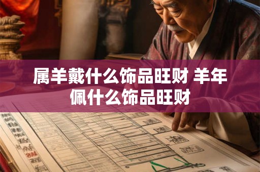 属羊戴什么饰品旺财 羊年佩什么饰品旺财