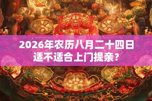 2026年农历八月二十四日适不适合上门提亲？