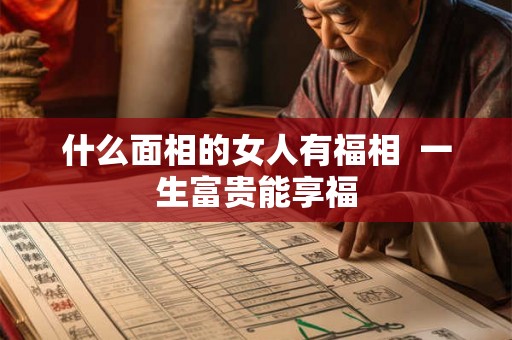 什么面相的女人有福相  一生富贵能享福