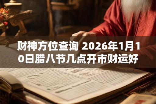 财神方位查询 2026年1月10日腊八节几点开市财运好